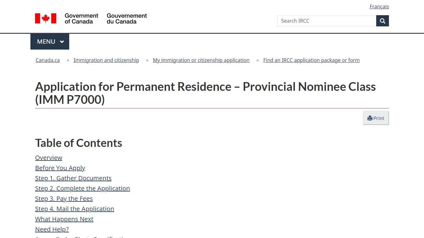 Application for Permanent Residence – Provincial Nominee ... - canada.ca