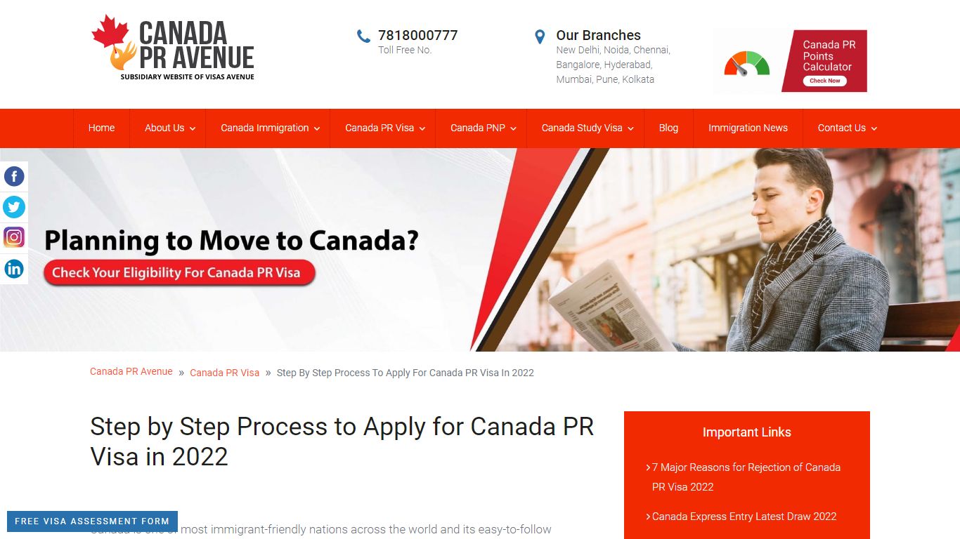 Step by Step process to apply for Canada PR Visa in 2022
